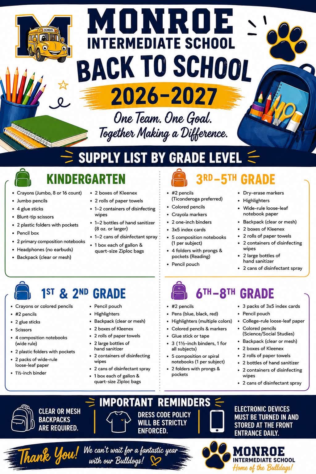 School Supply List